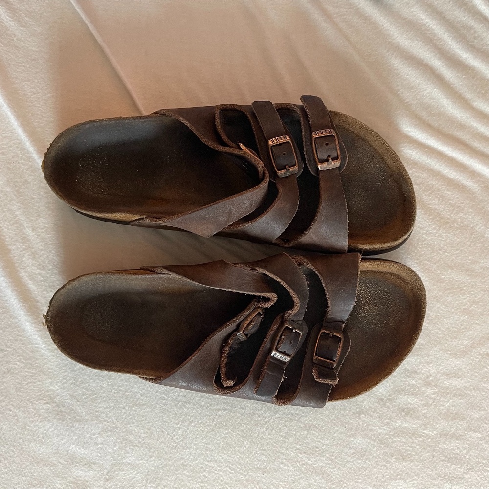 Mocha 3 strap Birkenstock size 38